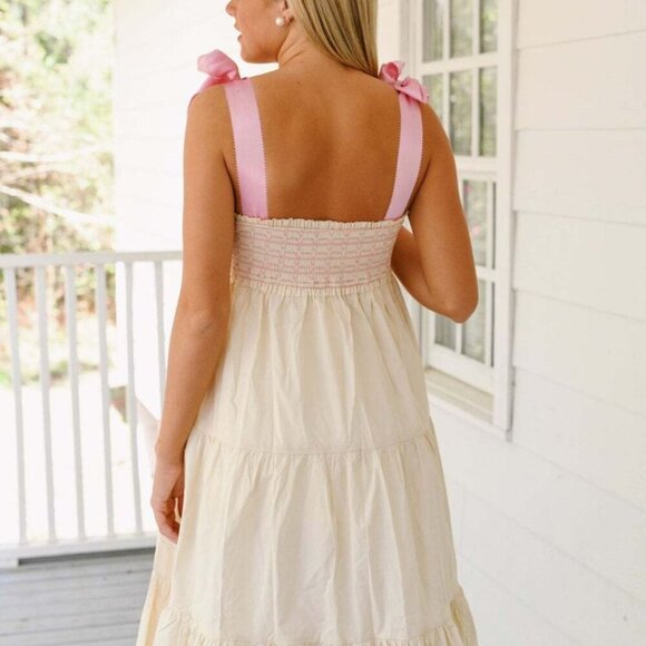 Tiered Tie Shoulder Midi Cami Dress - Picture 7 of 9